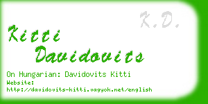 kitti davidovits business card